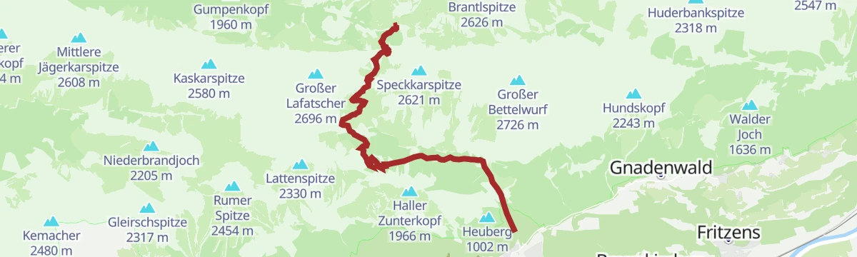 Route map: Durch das Halltal zur Hallerangeralm und zum Hallerangerhaus